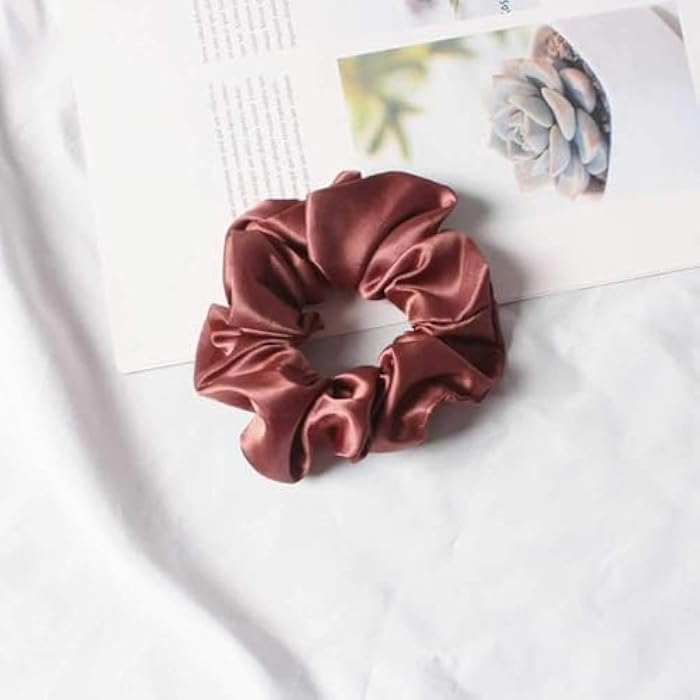 3 Pieces Women Hair Elastics Half Skin Half Fabric Strong Elastic Hold Hair Hold and Hold All Day - Image 4